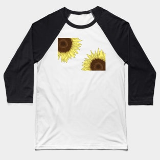 Sunflower Pattern Baseball T-Shirt